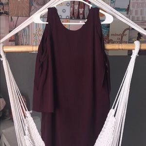 maroon dress